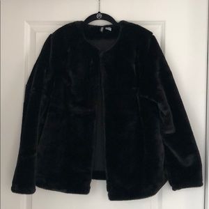 Soft, fluffy, adorable black jacket from H&M!